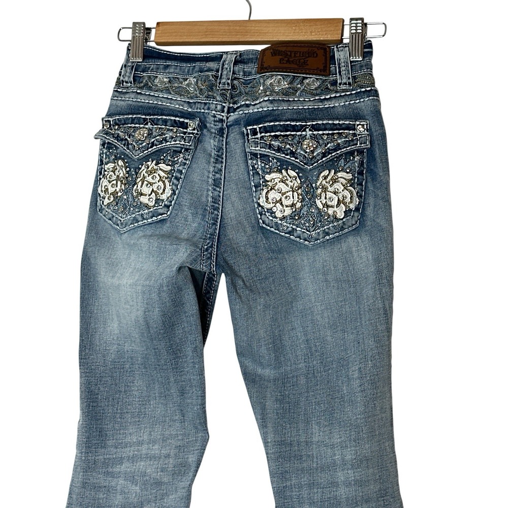 Westfield Eagle Flare Jeans Womens Size 3 Stretch Embellished Rodeo Cowgirl